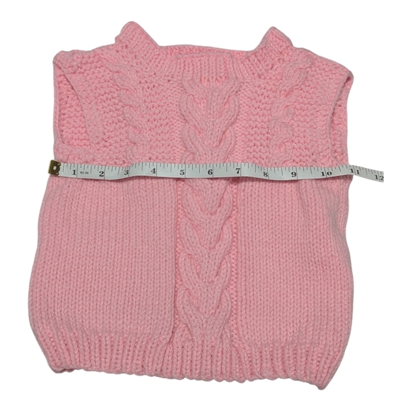 Baby Cable Knit Sweater Vest. Pink - Picture 6 of 6
